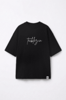 Black Oversized T-Shirt – Drop Shoulder, Unisex