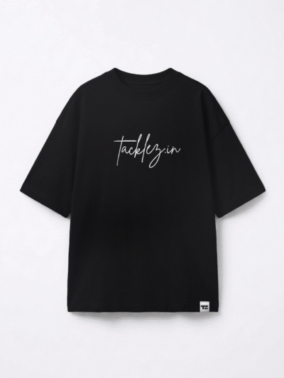 Black Oversized T-Shirt – Drop Shoulder, Unisex