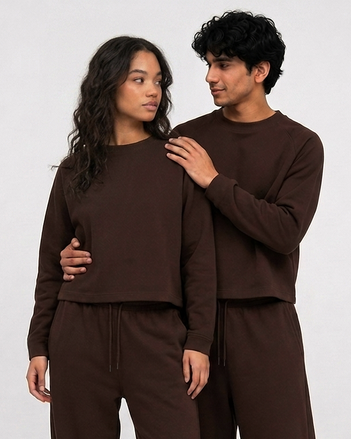 CORD SET (RAGLAN TEE & BAGGY JOGGER) - COFFEE - Image 5