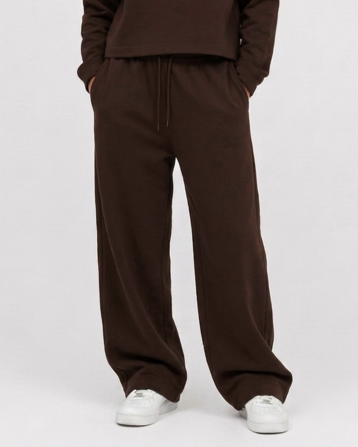 CORD SET (RAGLAN TEE & BAGGY JOGGER) - COFFEE - Image 7