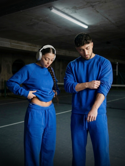 CORD SET (RAGLAN TEE & BAGGY JOGGER) - ROYAL