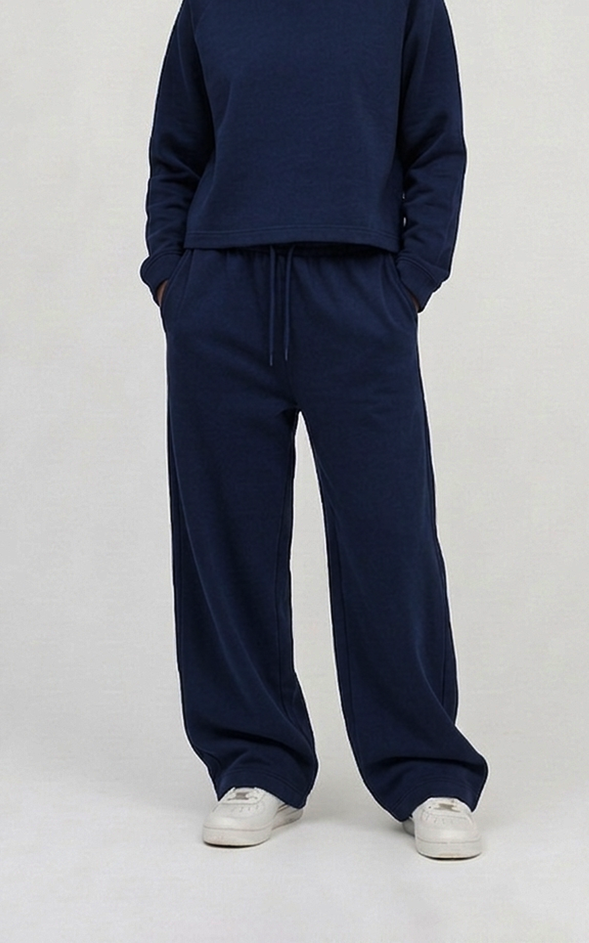 CORD SET (RAGLAN TEE & BAGGY JOGGER) - NAVY - Image 8