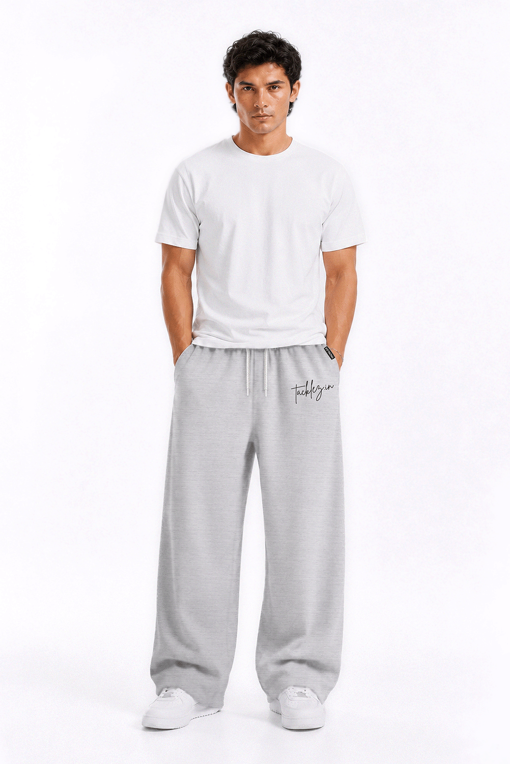 Everyday Unisex Joggers - Grey Melange - Image 4