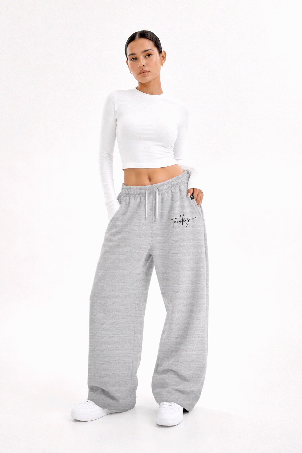 Everyday Unisex Joggers - Grey Melange - Image 5