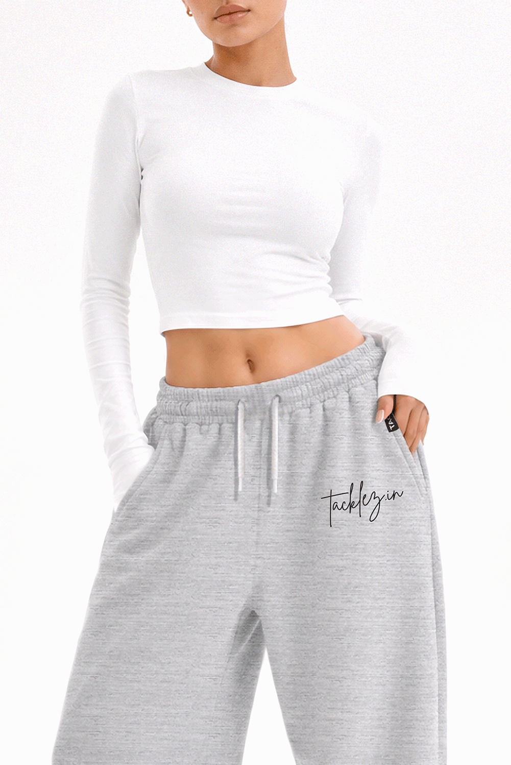 Everyday Unisex Joggers - Grey Melange - Image 7