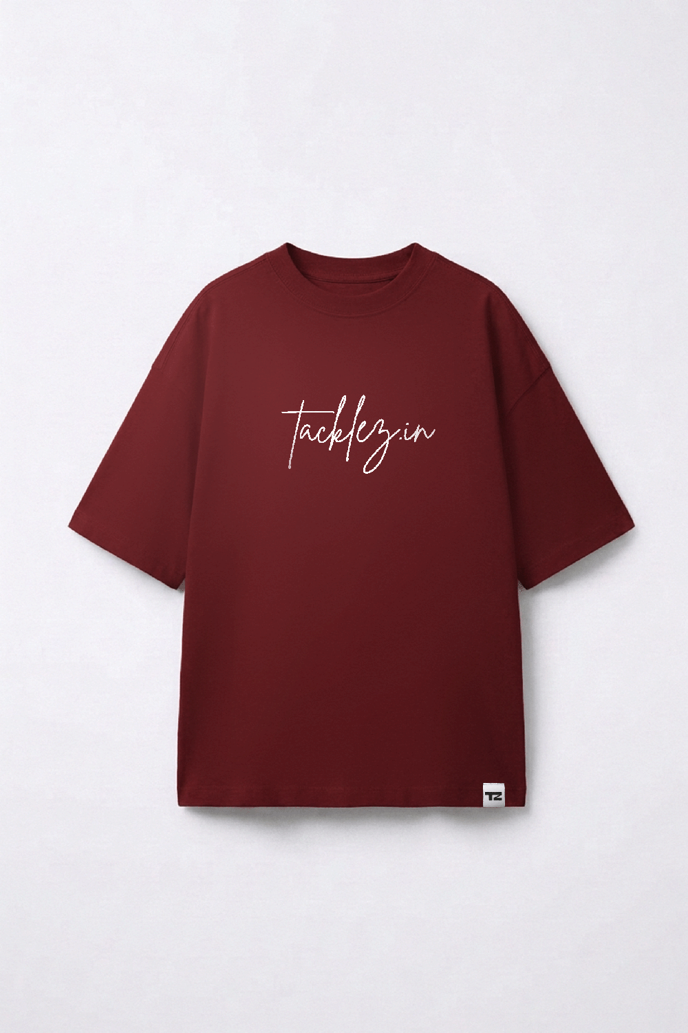 Maroon Oversized T-Shirt – Drop Shoulder, Unisex