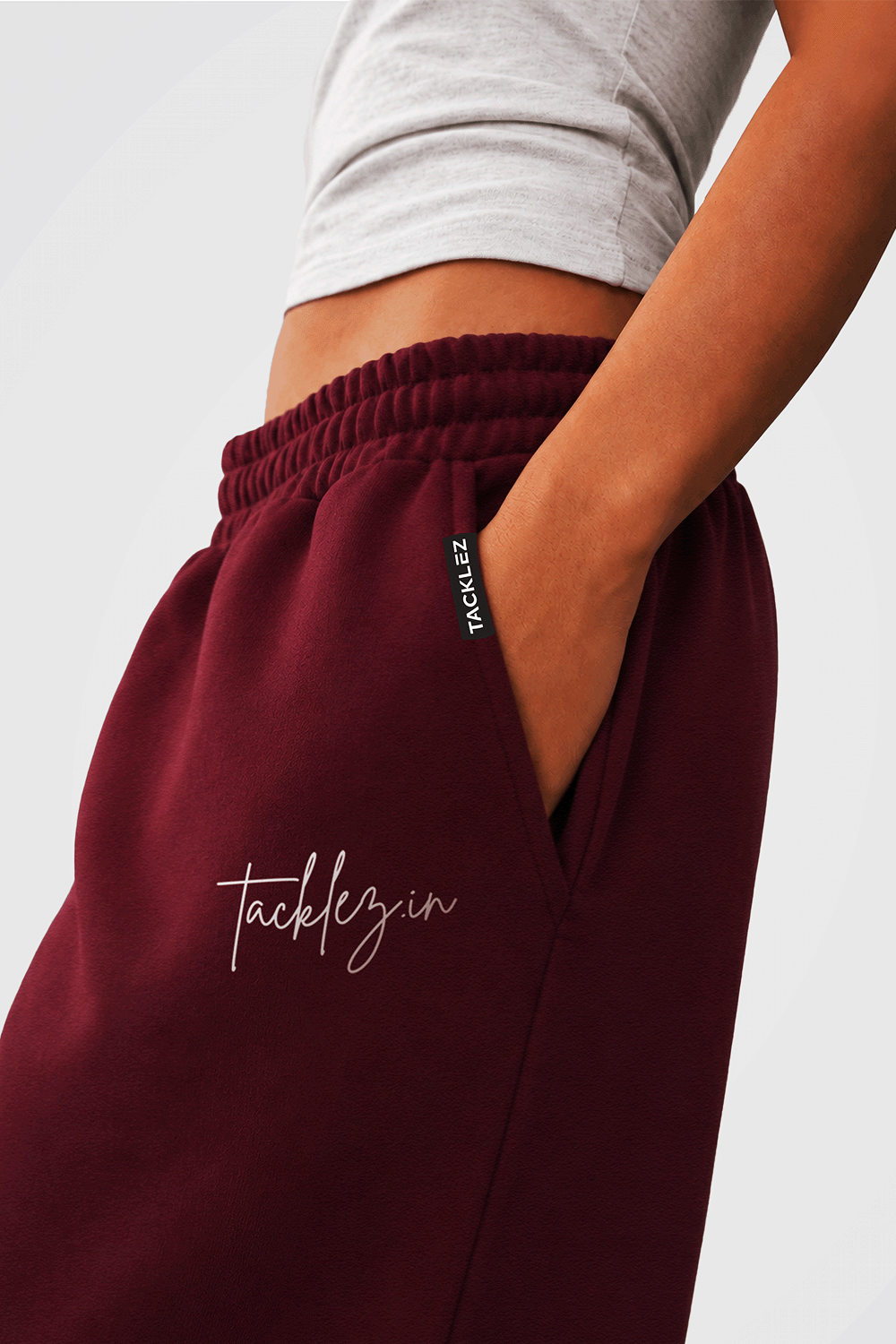 Everyday Unisex Joggers - Maroon - Image 3