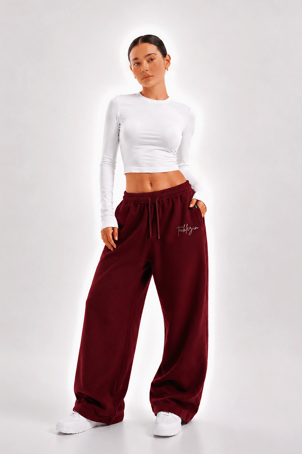 Everyday Unisex Joggers - Maroon - Image 6