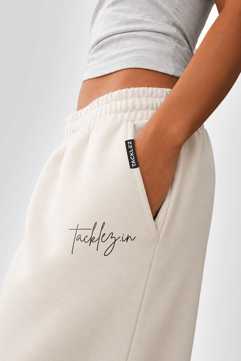Everyday Unisex Joggers - Off White - Image 3