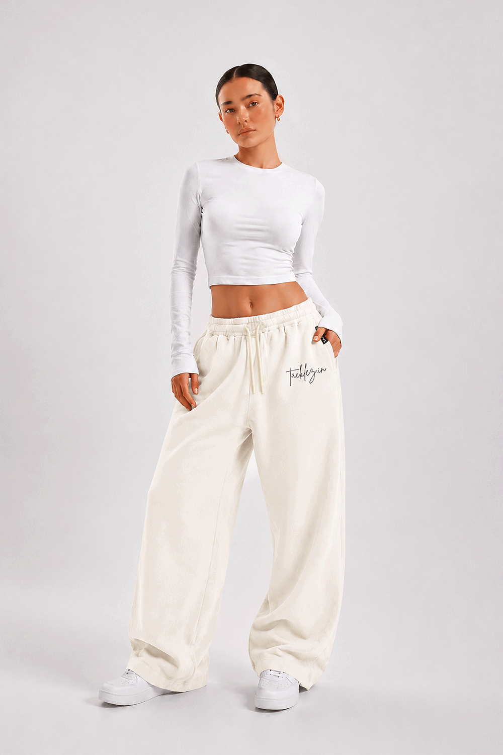 Everyday Unisex Joggers - Off White - Image 6