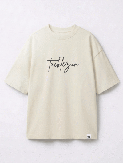 Off white Oversized T-Shirt – Drop Shoulder, Unisex
