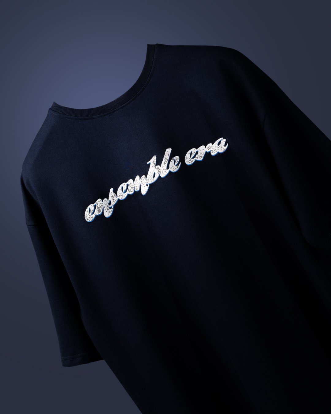 Premium "Moon Era" Oversized T-Shirt – Navy Blue - Image 5