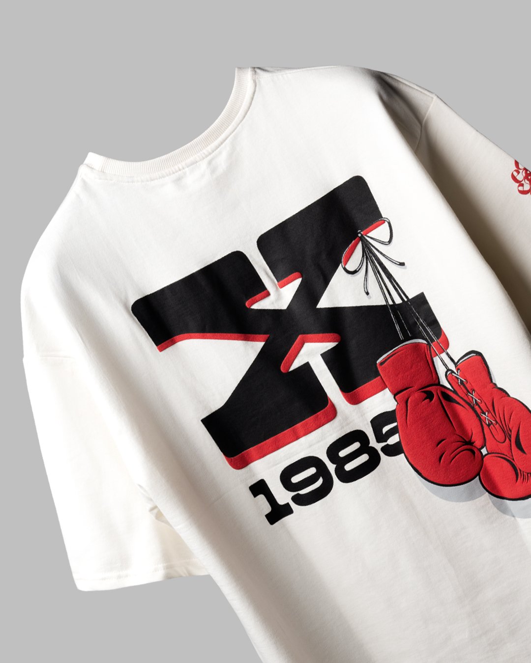 Premium "Boxing1985" Oversized T-Shirt – OffWhite - Image 4