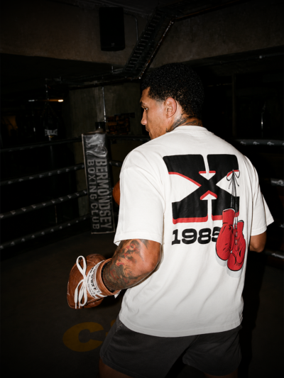 Premium "Boxing1985" Oversized T-Shirt – OffWhite