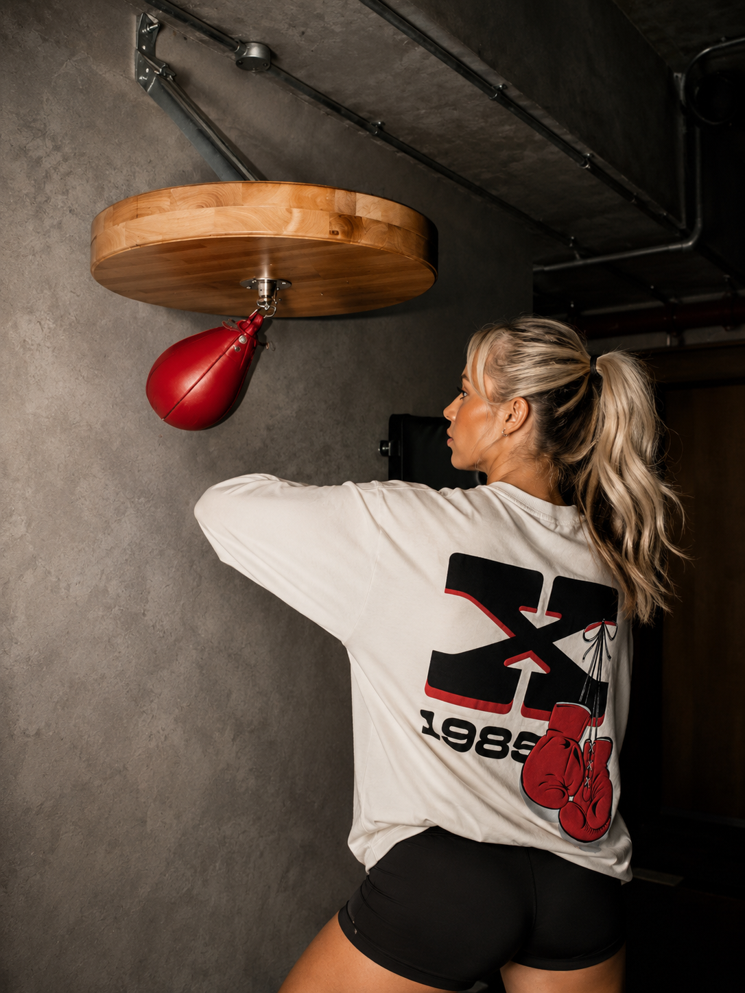 Premium "Boxing1985" Oversized T-Shirt – OffWhite - Image 2