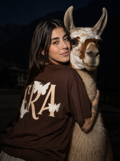 Premium "ButterflyEra" Oversized T-Shirt – Coffee Brown