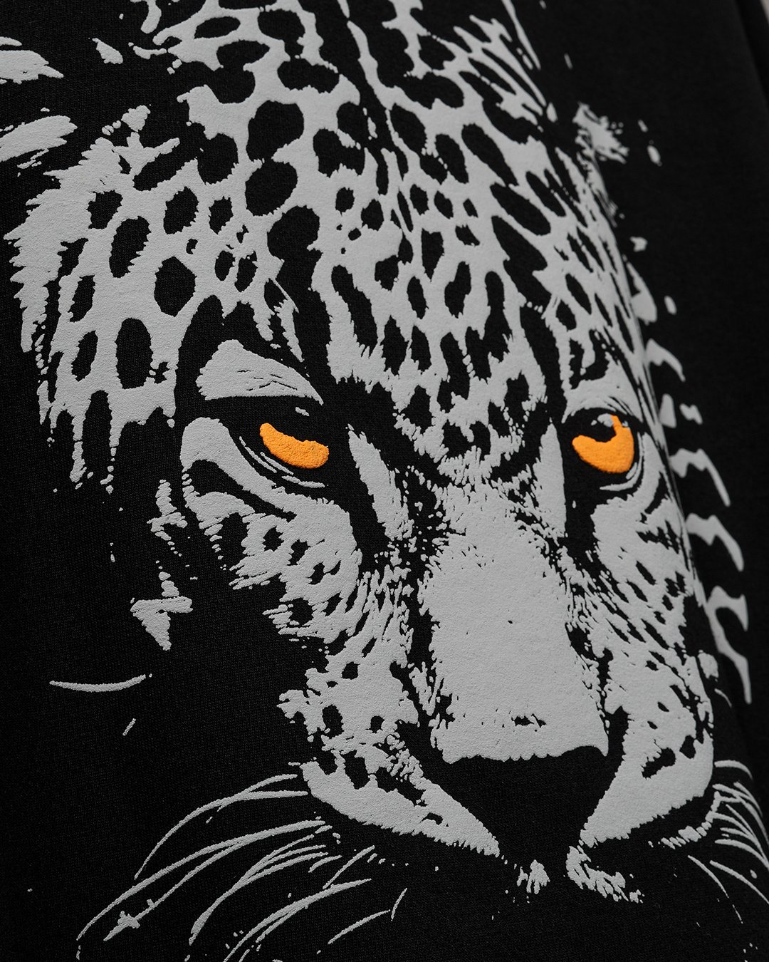 Premium "Eye of the Jungle" Oversized T-Shirt – Black - Image 4