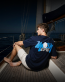 Premium "Moon Era" Oversized T-Shirt – Navy Blue