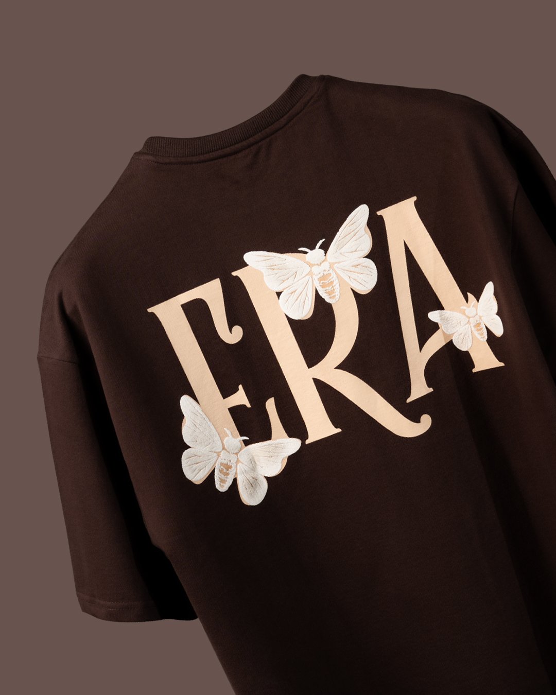 Premium "ButterflyEra" Oversized T-Shirt – Coffee Brown - Image 6